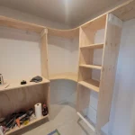 closet corner shelving construction