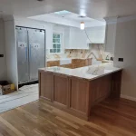 kitchen remodel in process island