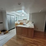 kitchen remodel in process island