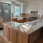 kitchen remodel in process island counter tops