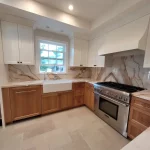 kitchen remodel in process oven area