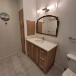 new vanity area in bathroom remodel