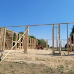 residential construction framing outdoors