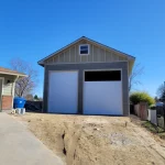 Construction of a outdoor building dirt driveay