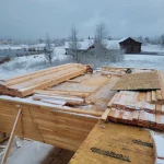 residential home construction lumber stack